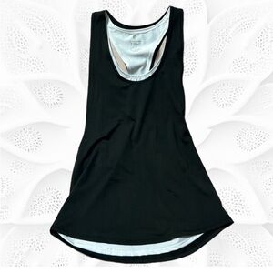 2-Pack Deep Cut Racer Back Athletic Tank Tops. One Black, One White.